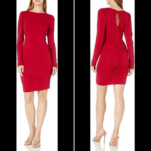 Nicole Miller Christina Ruched Stretchy Dress - Picture 2 of 3